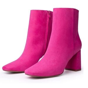 SALE!! Pink Faux Suede Women's Boots